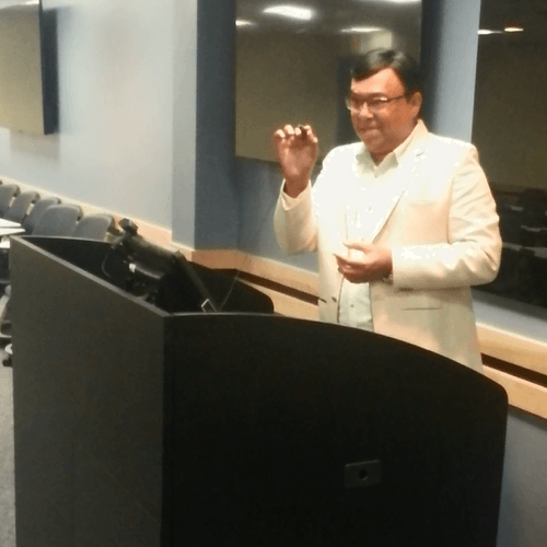 Dr Bharat Agravat teaching a basic implantology workshop, Ahmedabad, Gujarat, India